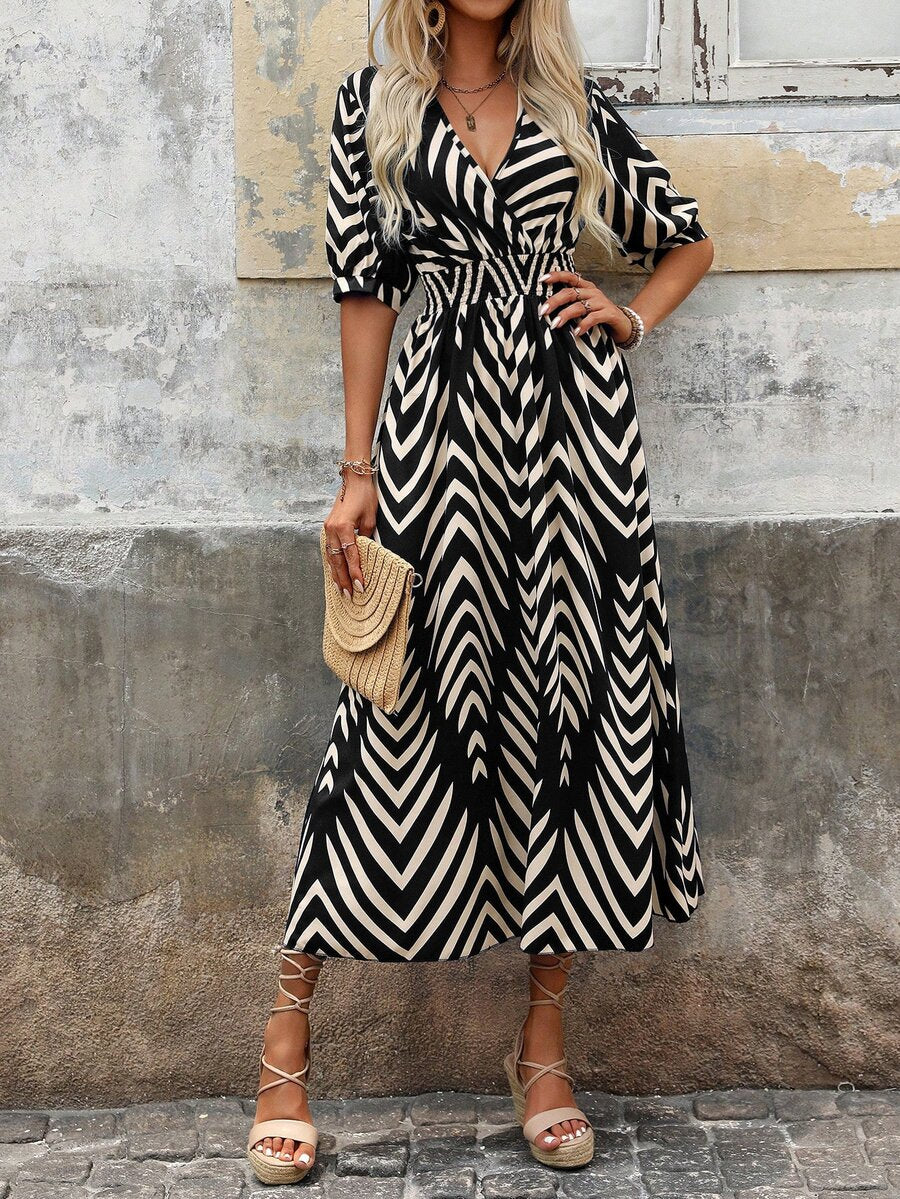 Vestido Longo Estampa de Leopardo com Costas Abertas - La Lecce