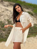 Conjunto Camisão e Short Cor Sólida - detalhe