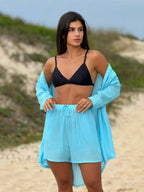 Conjunto Camisão e Short Cor Sólida - look completo