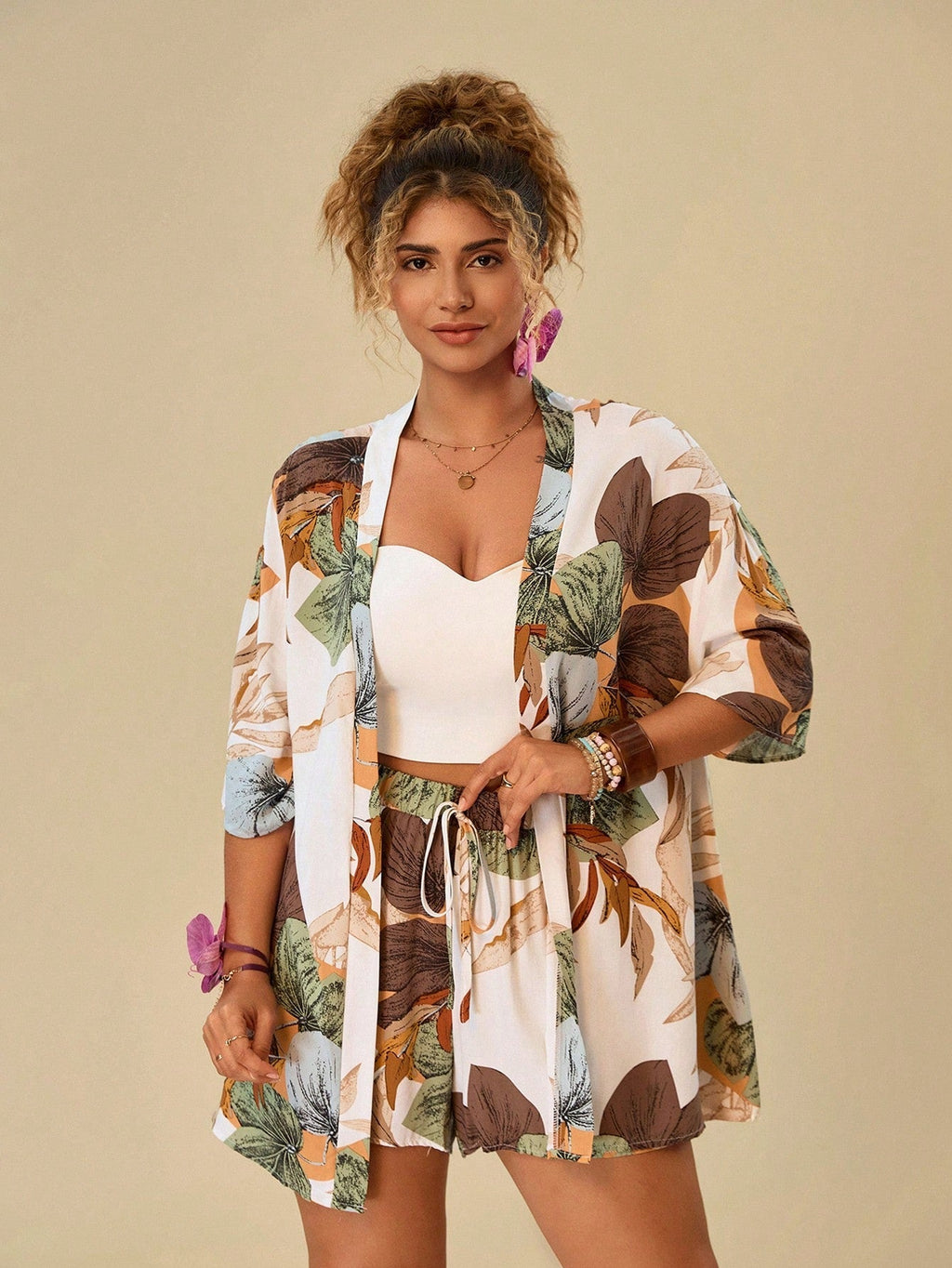 Kimono Plus Size com Shorts - imagem 2
