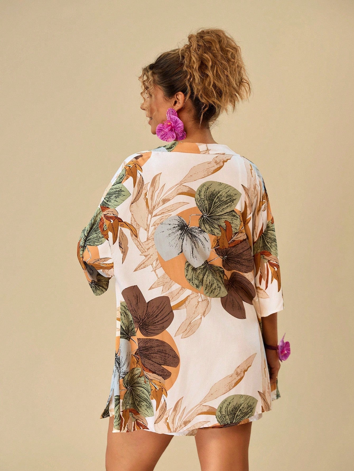 Kimono Plus Size com Shorts