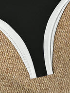 Maiô Cintura Contrastada com Decote Elegante - imagem 10