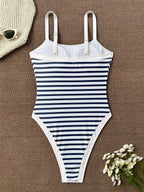 Maiô Cintura Contrastada com Decote Elegante - imagem 13