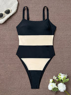 Maiô Cintura Contrastada com Decote Elegante - imagem 22