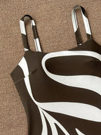 Maiô Cintura Contrastada com Decote Elegante - imagem 35