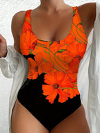 Maiô Floral com Decote U - imagem 1