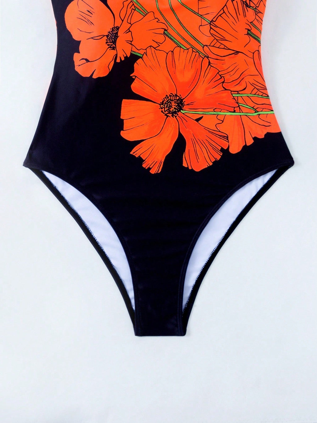Maiô Floral com Decote U