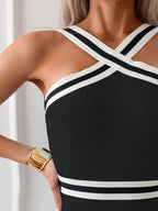Maiô Listrado Decote Halter - imagem 2