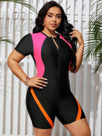 Maiô Plus Size Boho com Zíper