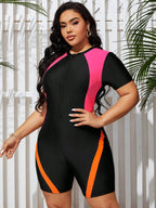 Maiô Plus Size Boho com Zíper