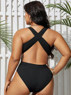 Maiô Plus Size Decote V Franzido - imagem 2