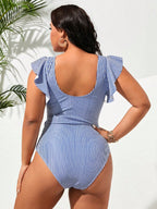 Maiô Plus Size Listrado com Nó Torcido - imagem 2