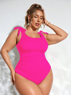 Maiô Plus Size com Nó no Ombro