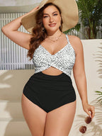 Maiô Plus Size Poá com Franja - imagem 1
