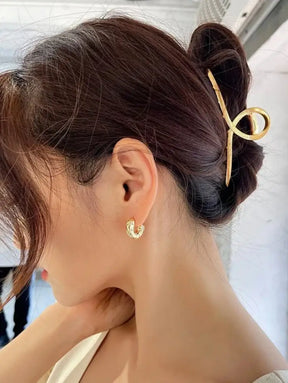 Prendedor De Cabelo Minimalista Tamanho Único / Dourado