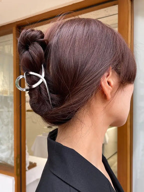 Prendedor De Cabelo Minimalista Tamanho Único / Prata