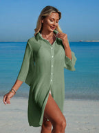 Saída de Praia Camisa Longa com Botões IMG 10