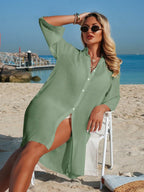 Saída de Praia Camisa Longa com Botões IMG 12
