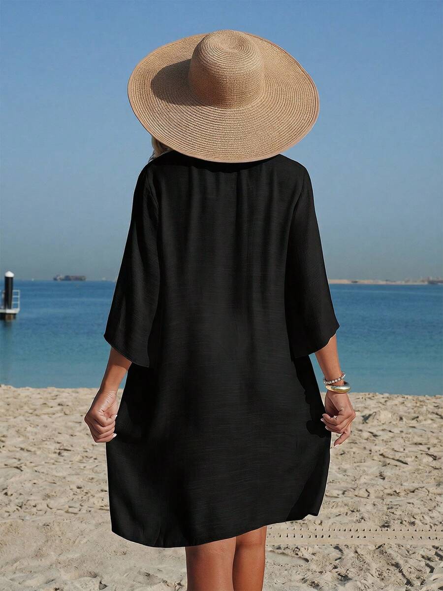 Saída de Praia Camisa Longa com Botões IMG 23