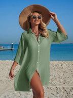 Saída de Praia Camisa Longa com Botões IMG 8