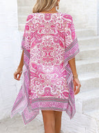 Saída de Praia Cover-Up Manga Morcego Estampa Paisley - La Lecce