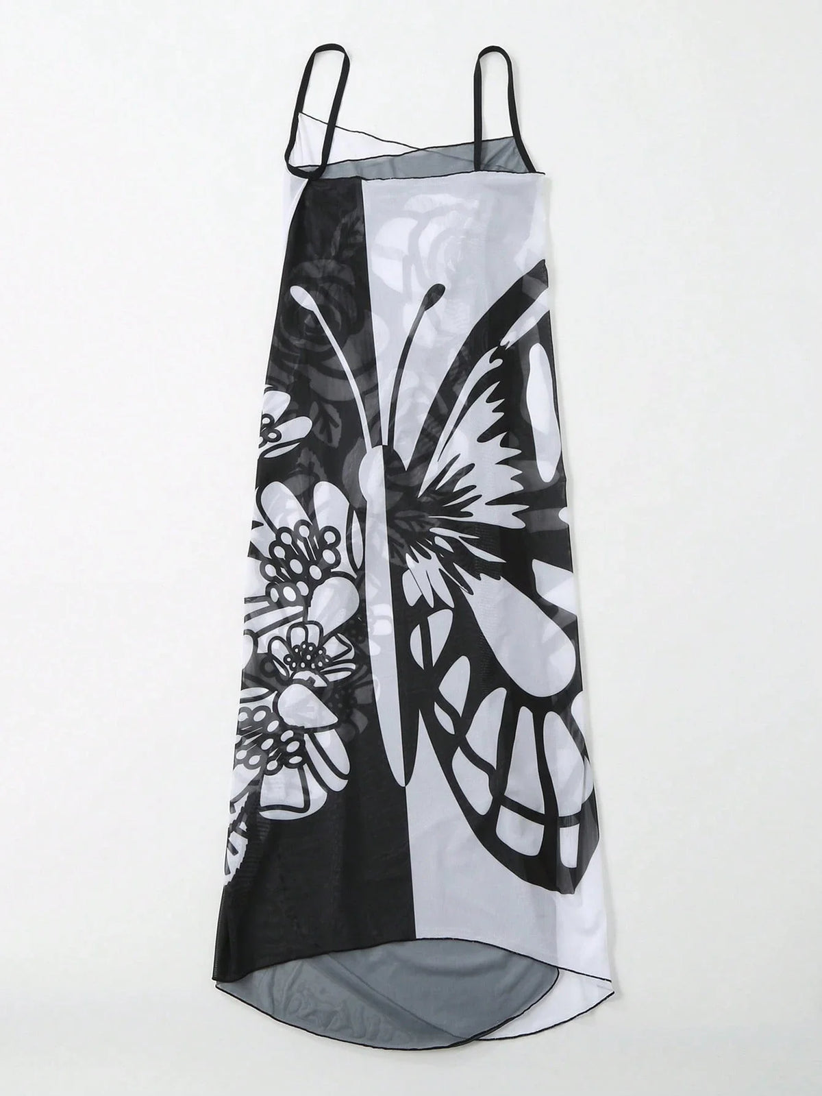 Saída de Praia Estampa Floral e Borboleta - imagem 3