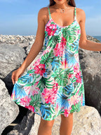 Saída de Praia Estampa Tropical Alças Finas - La Lecce