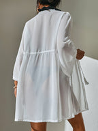Saída de Praia Kimono Boho com Cordão - La Lecce