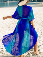 Saída de Praia Kimono Degradê com Cinto - imagem 2