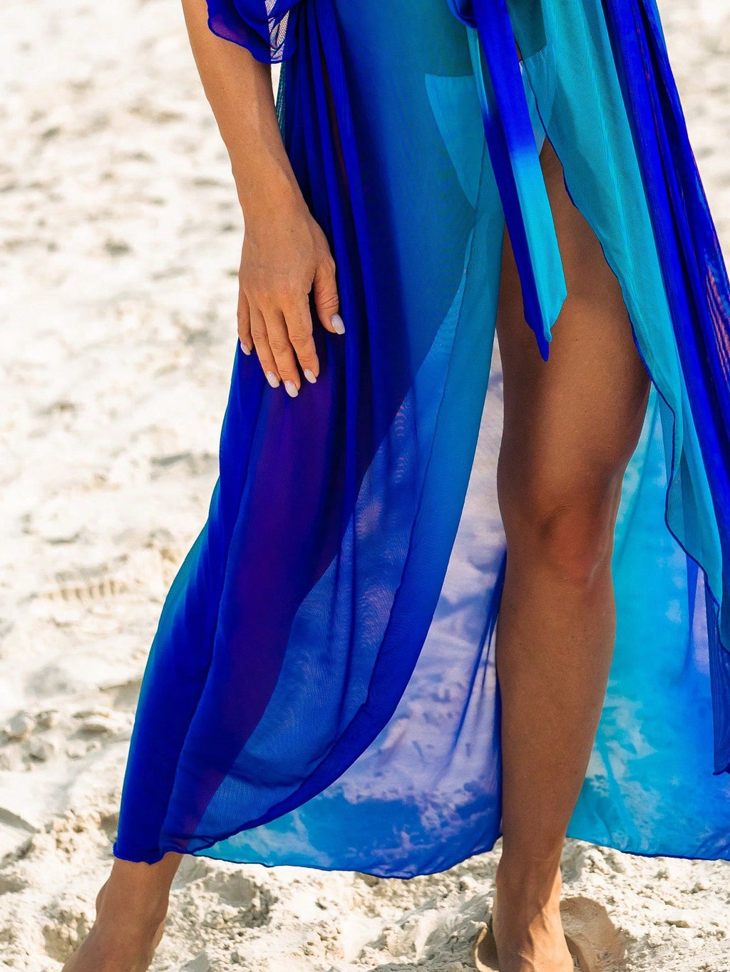 Saída de Praia Kimono Degradê com Cinto - La Lecce