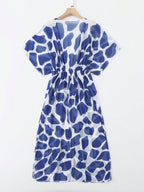 Saída de Praia Kimono Estampa Animal Print com Cordão - La Lecce