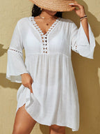 Saída de Praia Plus Size com Renda - La Lecce