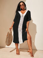 Saída de Praia Plus Size Detalhe Vazado - La Lecce