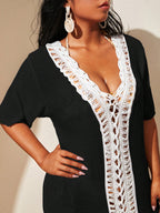 Saída de Praia Plus Size Detalhe Vazado - La Lecce