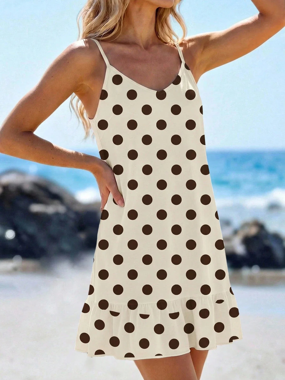 Saída de Praia Vestido Mini em A com Argola - imagem 3