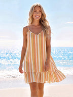 Saída de Praia Vestido Mini em A com Argola - La Lecce