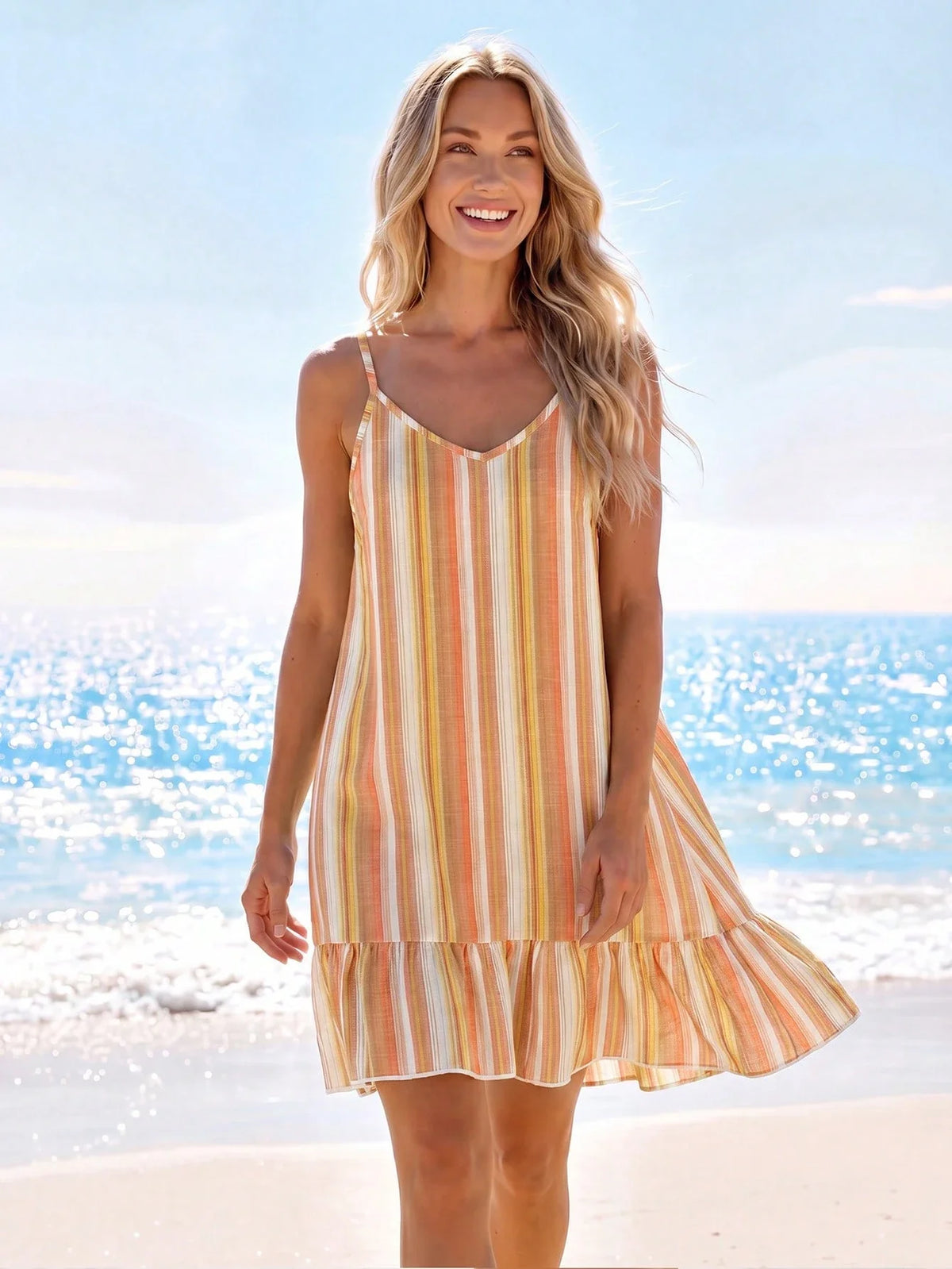Saída de Praia Vestido Mini em A com Argola - La Lecce