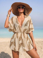 Saída de Praia Vestido Slim Fit com Nó - imagem 1