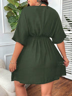 Saída de Praia Plus Size Bordado Vazado