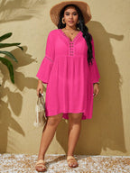 Saída de Praia Plus Size com Renda - imagem 2