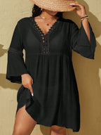 Saída de Praia Plus Size com Renda
