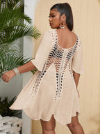 Saída de Praia Plus Size Gola Quadrada - imagem 2