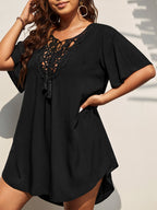 Saída de Praia Plus Size Manga Borboleta - imagem 3