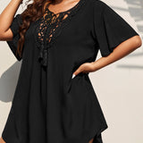 Saída de Praia Plus Size Manga Borboleta