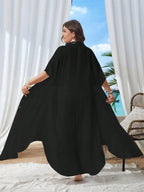 Saída de Praia Plus Size Manga Morcego