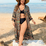 Saída de Praia Plus Size Ombro Caído