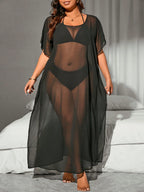 Saída de Praia Plus Size com Transparência - imagem 3