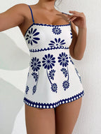 Tankini Bandeau com Estampa de Folhagem - imagem 13