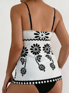 Tankini Bandeau com Estampa de Folhagem - imagem 2