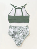 Tankini Boho com Gola Alta Dividida - imagem 2